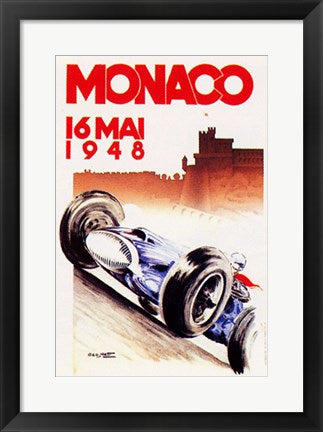Framed Art Monaco, 1948 by George Mattei | 19 7/8 x 14 1/8