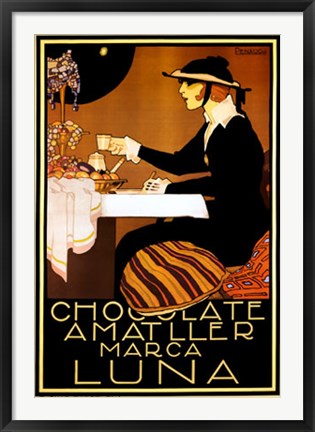 Framed Art Chocolate Amatller Marca Luna by Rafael Penagos Zalabardo