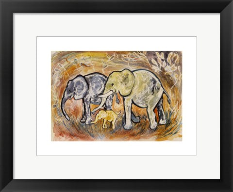 Framed Art Happy Family by Emma Nicholson | 11.8 x 15.7