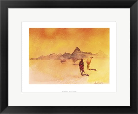 Framed Art Warrior And Camel by Patrick Bradfield | 11.8 x 15.7