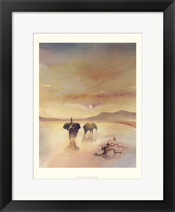 Framed Art Elephant Call by Patrick Bradfield | 15.7 x 11.8