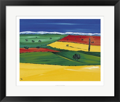 Framed Art Les Alpilles by Chantal Mahay | 15.7 x 19.7
