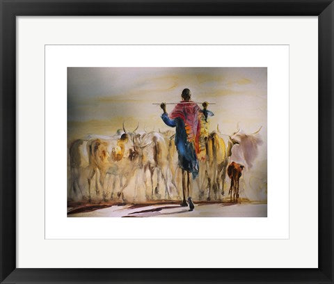 Framed Art Evening Gold by Frances Simpson | 15.7 x 19.7