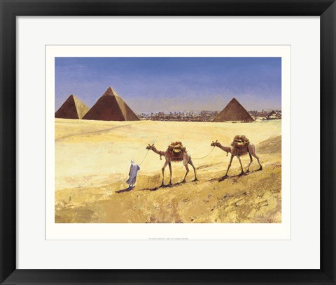 Framed Art The Great Pyramids - Cairo by Jonathan Sanders | 15.7 x 19.7