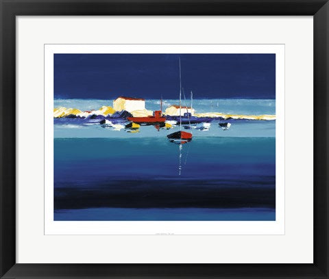 Framed Art Lazy Harbour by Leo | 15.7 x 19.7