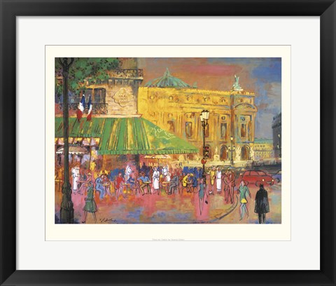 Framed Art Place de l'Opera by Terence Gilbert | 15.7 x 19.7