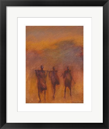 Framed Art Three Warriors by Patrick Bradfield | 19.7 x 15.7