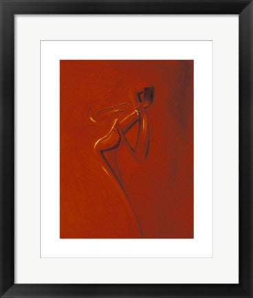 Framed Art Golden Trumpet by Patrick Ciranna | 19.7 x 15.7