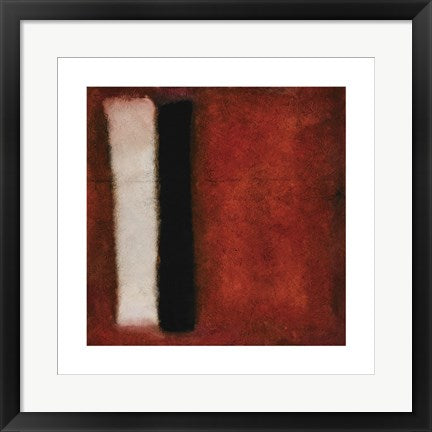 Framed Art Red Barn Composition No. 02 by Bea Last | 19.7 x 19.7