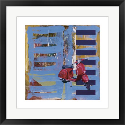 Framed Art Scooter by Michael Pell | 19.7 x 19.7