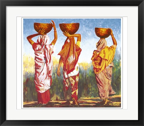 Framed Art Three Women by Tilly Willis | 19.7 x 23.6