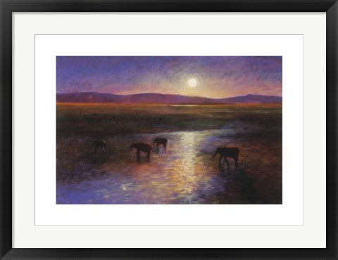 Framed Art Crossing the Tana River by Jonathan Sanders | 19.7 x 27.6