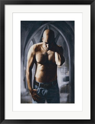 Framed Art Realisation of a Fallen Angel by Carl BouMansour | 27.6 x 19.7 Art ...