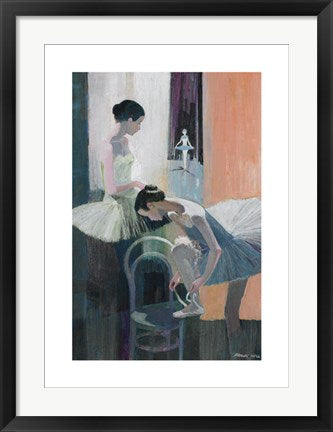 Framed Art Dancer Tying Shoe by Frank Hill | 27.6 x 19.7