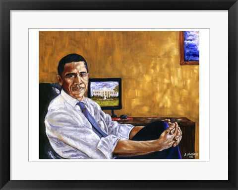 Framed Art Obama, Historical Journey by Andrew Nichols | 17 x 23