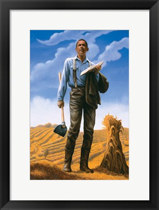 Framed Art Hope: Barack Obama by Sarah Jenkins | 14 x 11