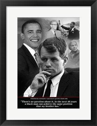 Framed Art Robert F. Kennedy Prophetic Quote, 1968 (Obama) by Tonya Jones