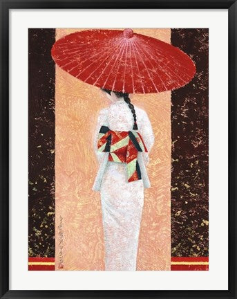 Framed Art Girl in Kimono II by Mira Latour | 31 1/2 x 23 1/2