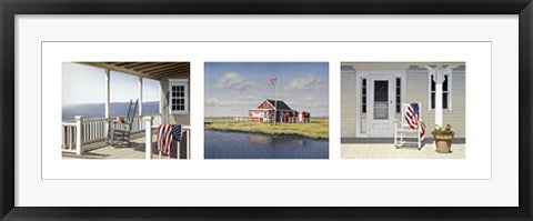 Framed Art Summer Trio (triptych) by Daniel Pollera | 12 x 38 1/2