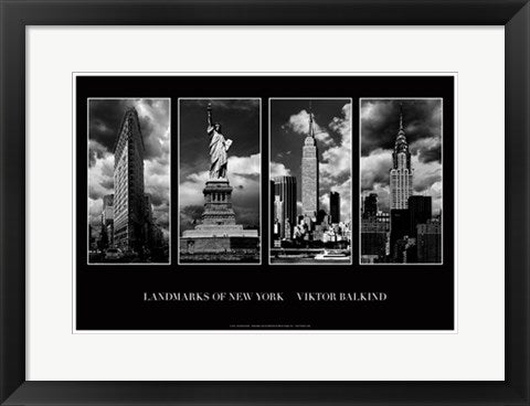 Framed Art Landmarks of New York I by Viktor Balkind | 12 x 18
