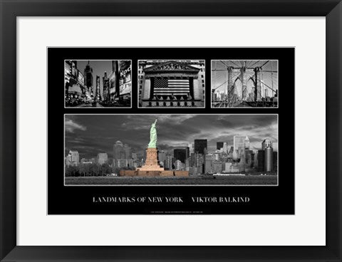 Framed Art Landmarks of New York II by Viktor Balkind | 12 x 18