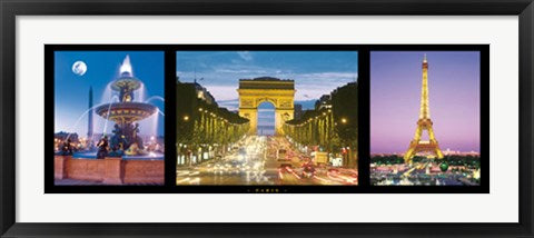 Framed Art Paris by Photography Collection | 13 x 37