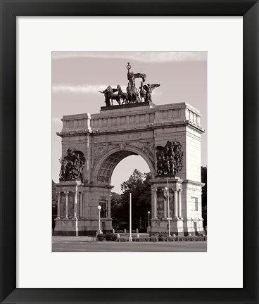 Framed Art Grand Army Plaza Arch, Brooklyn by Phil Maier | 14 x 11