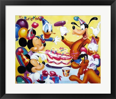 Framed Art Mickey & Friends: Birthday Party by Walt Disney | 16 x 20