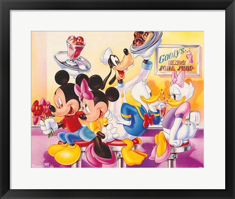 Framed Art Mickey & Friends: Goofy's Soda Framed Art by Walt Disney | 16 x 20
