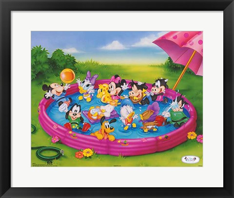 Framed Art Disney Babies: Kiddie Pool by Walt Disney | 16 x 20