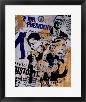Framed Art Mr. President by Bobby Hill | 18 x 14