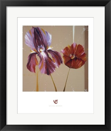 Framed Art Movement Flowers by Julia Ogden | 19 3/4 x 15 3/4