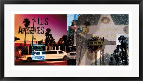 Framed Art Los Angeles by Don Carlson | 19 3/4 x 39 1/2
