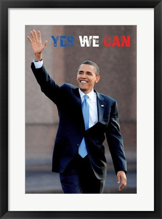 Framed Art Barack Obama: Yes We Can 20 x 16