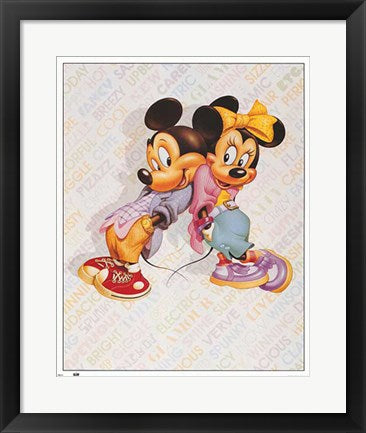 Framed Art Mickey & Minnie: Cool by Walt Disney | 20 x 16