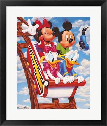 Framed Art Mickey & Friends: Rollercoaster by Walt Disney | 20 x 16