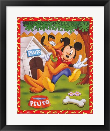 Framed Art Mickey & Pluto by Walt Disney | 20 x 16
