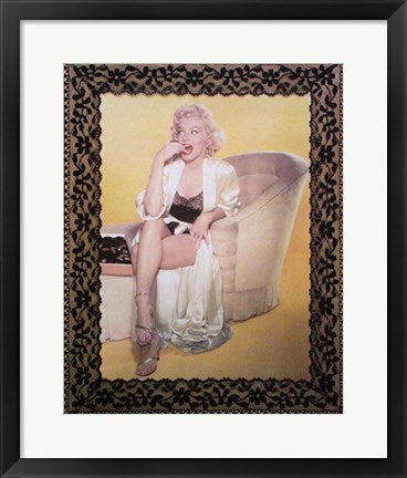 Framed Art Marilyn Monroe: Lace 20 x 16