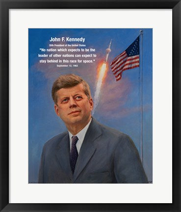 Framed Art JFK by Carl Braude | 20 x 16