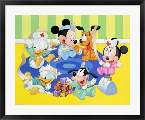 Framed Art Disney Babies: Kid Doctors by Walt Disney | 22 x 28