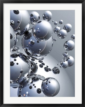 Framed Art Silver Orbs by Trevor Scobie | 23 1/2 x 31 1/2