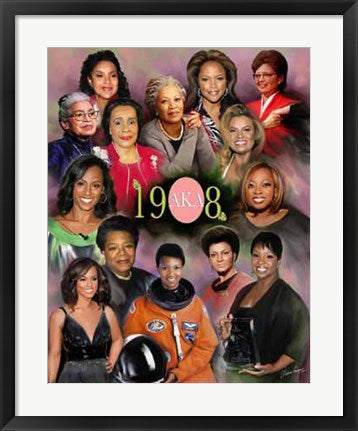Framed Art Elegance & Beauty (Alpha Kappa Alpha)(w/Michelle Obama) by Wishum G...