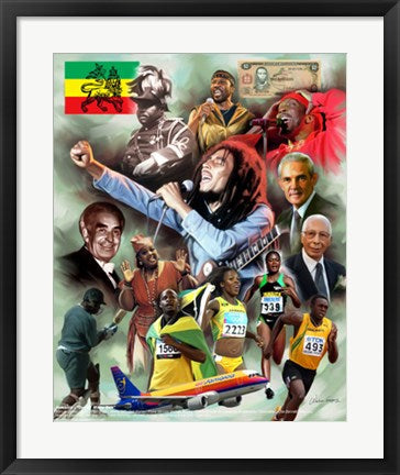 Framed Art Jamaica: Out of Many One by Wishum Gregory | 24 x 20