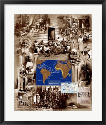 Framed Art Slave Trade: From Africa to the Americas by Wishum Gregory