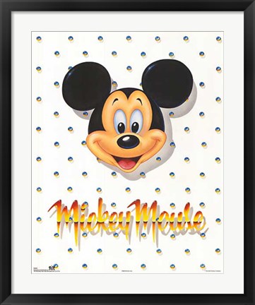 Framed Art Mickey Mouse: Portrait by Walt Disney | 28 x 22