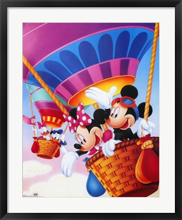 Framed Art Mickey & Friends: Hot Air Balloons by Walt Disney | 28 x 22