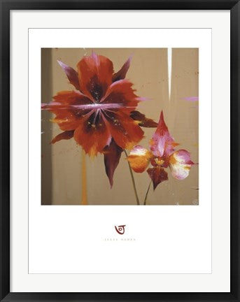 Framed Art Orchid & Corn Poppy by Julia Ogden | 31 1/2 x 23 1/2