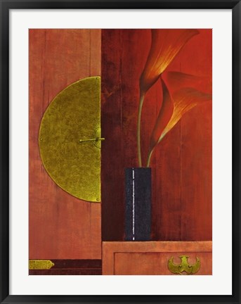 Framed Art Still Life with Red Callas I by Mira Latour | 31 1/2 x 23 1/2 Art P...