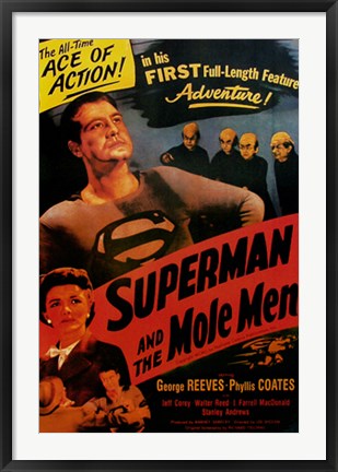 Framed Art Superman and the Mole Men 35 1/2 x 24