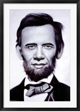 Framed Art Abraham Obama by Ron English | 35 x 23